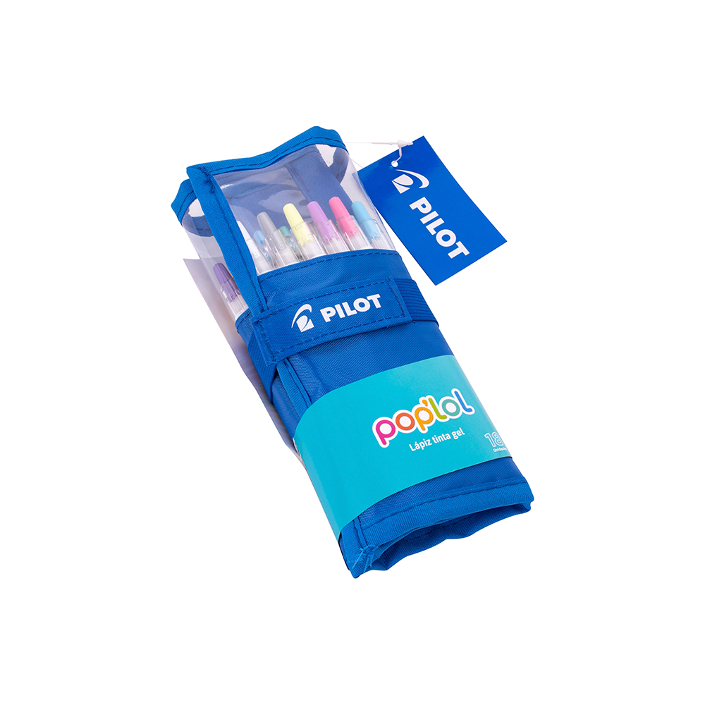 Set Lápiz Gel Poplol 0.7 Pilot 18 unidades con estuche