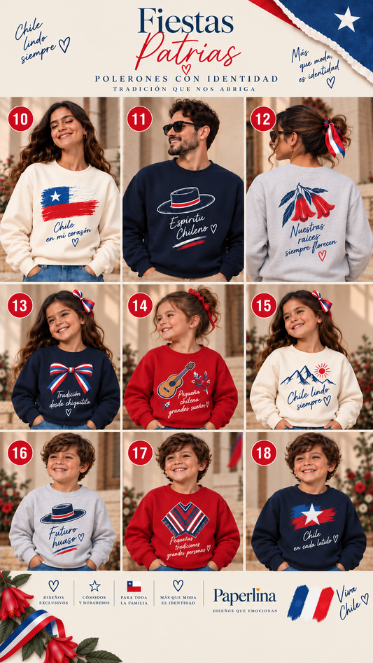 Polerón Fiestas Patrias | Adultos y Niños