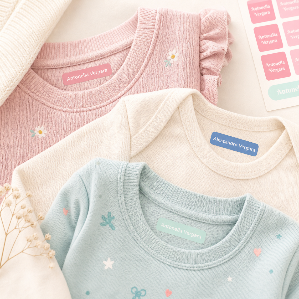 Set de 39 Etiquetas Textiles.
