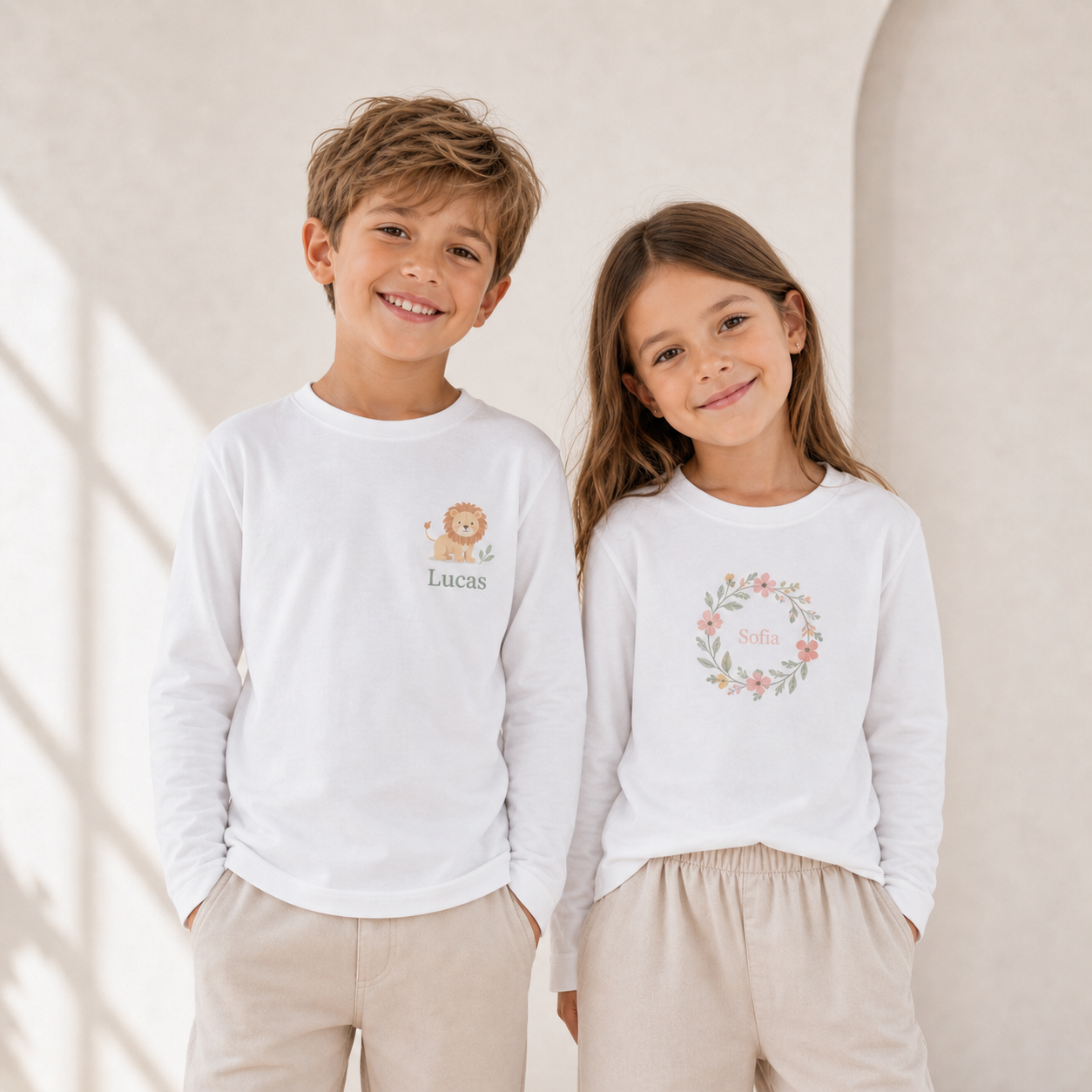 Polera Manga Larga Niño Personalizada