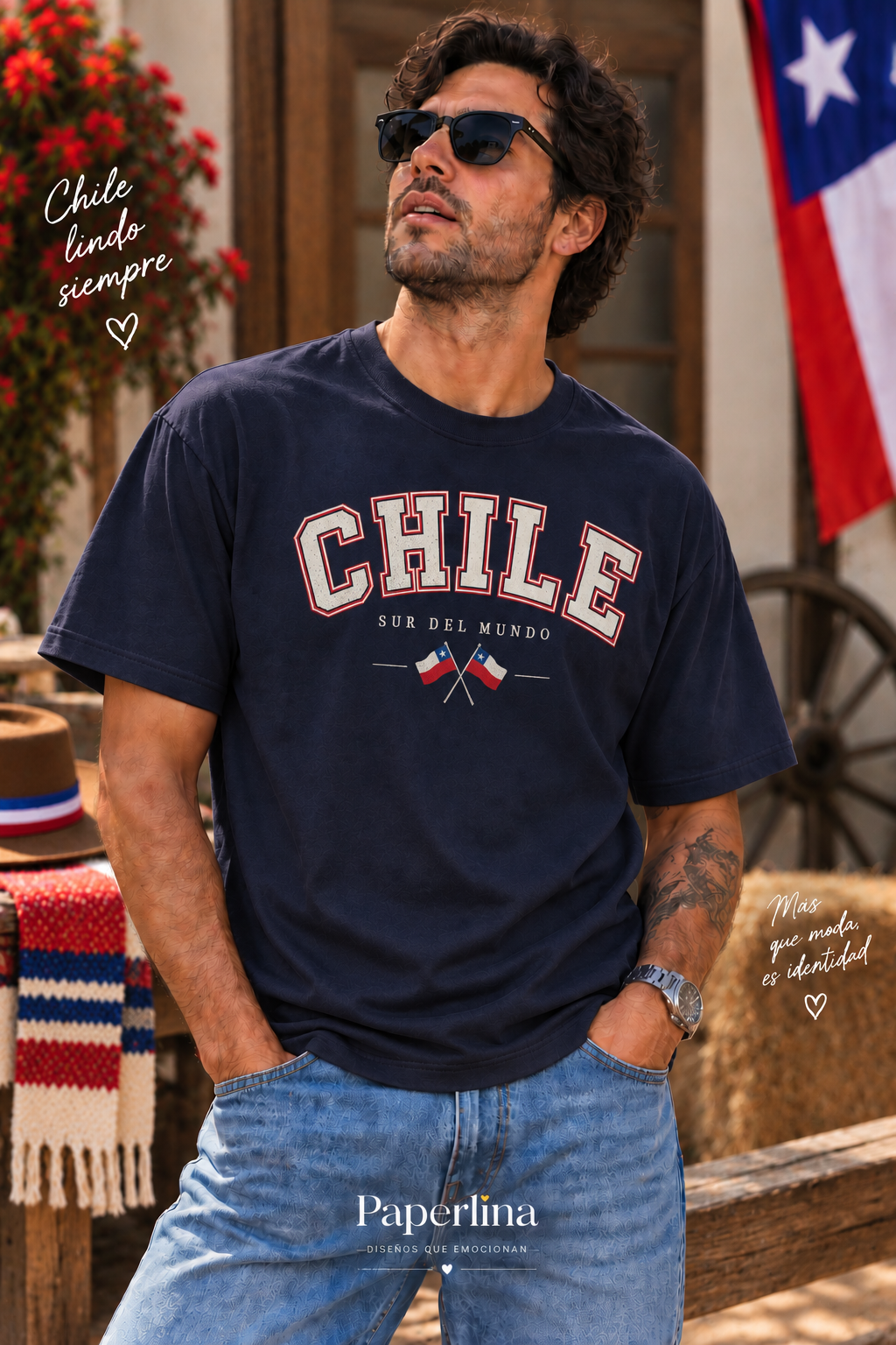 Polera OVERSIZE Fiestas Patrias Adultos