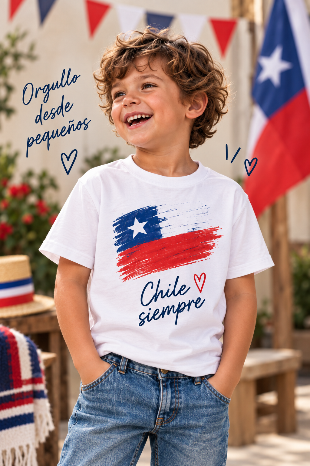 Polera Fiestas Patrias Niño/a 3 a 12 años