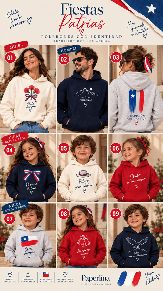 Polerón Fiestas Patrias | Adultos y Niños