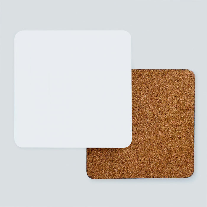 Portavasos MDF Corcho Personalizable Cuadrado